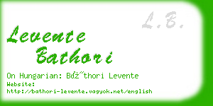 levente bathori business card